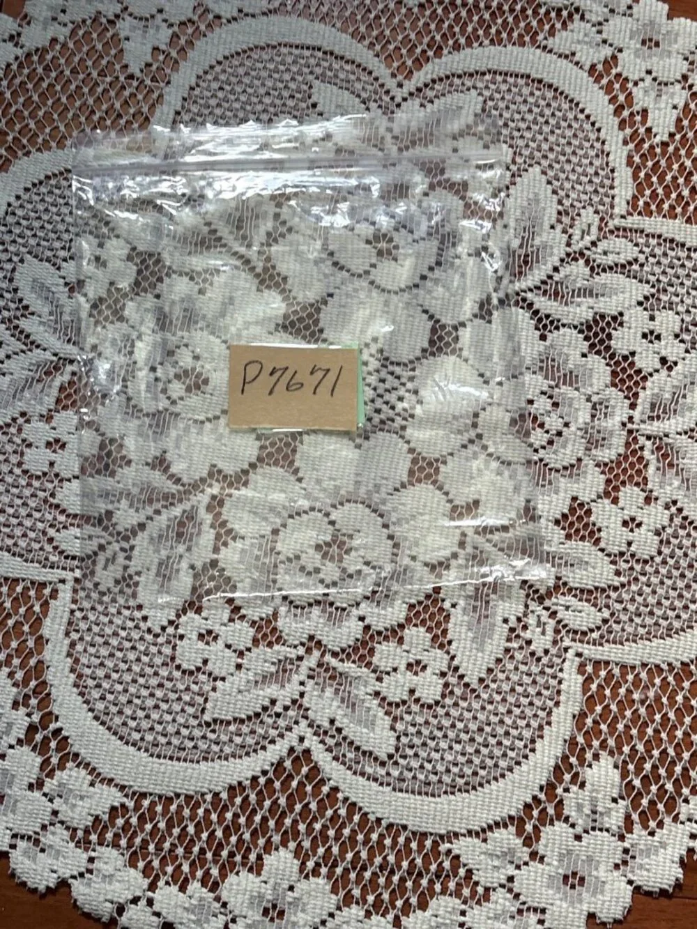 Cream Lace Round Doily Floral Pattern Decorative 19